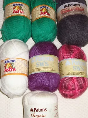 7 Skeins/Ball PATONYarn-Wool-Wool Blend-Angora-2 Same Color/Dye Lot-Knitting • $10