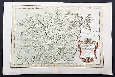 1760 Bellin Antique Map Of Manchurian Empire Mongolia China Sakhalin Islands • $165