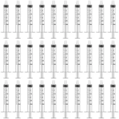50 Pcs 3ml 3cc Pipette Syringe With Luer Slip Tip No Needle Pipette For Pets ... • $12.19