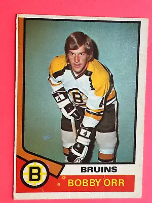 1974/75 O-pee-chee #100 Bobby Orr Boston Bruins Hockey Card-creases • $12.99