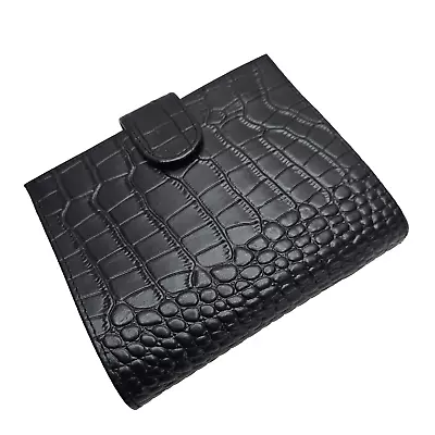 Moterm Luxe Croc 6 Ring Planner Crocodile Embossed Grain Leather • $49.99