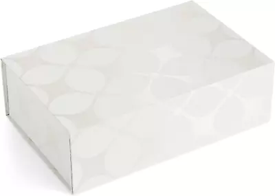 Luxury Gift Box With Magnetic Lid | White Linen Decorative Gift Boxes For Presen • $12.49