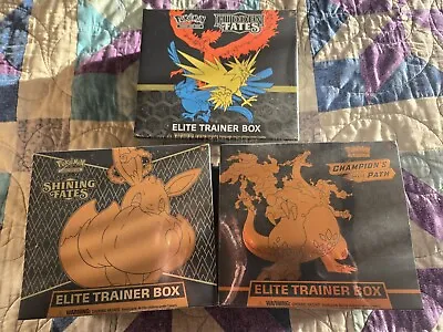 Pokémon Hidden Fates Shining Fates Champion's Path Elite Trainer Box Sealed • $319
