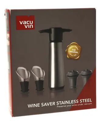 $39.99 • Buy VacuVin Wine Saver Stainless Steel Gift Set P5720
