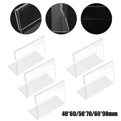 £7.88 • Buy 10PCS Acrylic Sign Display Holder Label Price Name Card Tag Shop Stands L-Shape