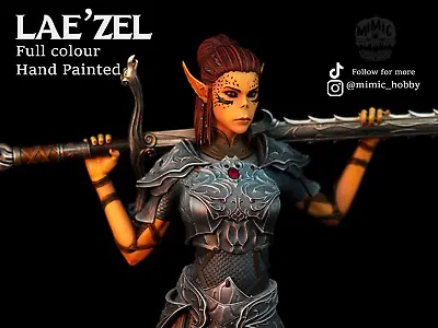 Lae'zel Resin Model Kit - Baldurs Gate 3 - Large 1:8 Scale - 9 Inch Statue/kit • £59