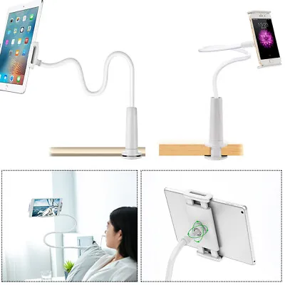 £10.22 • Buy 360 Gooseneck Tablets Holder Support Lazy Bed Desk Stand Mount For IPad IPhone