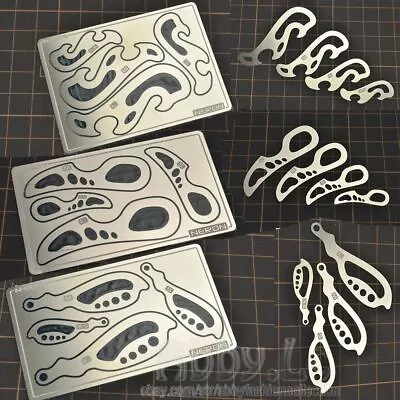 $6.90 • Buy Neron N-007/N-008/N-009 For Aircraft Military MG Scribing Cloud Line Templates