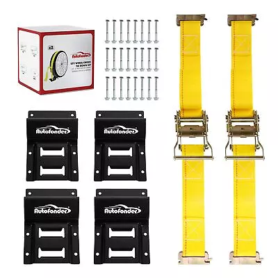 Autofonder Wheel Chock Tie Down Kit (1986lb Break Strength) Heavy Duty Trailer • $54.20