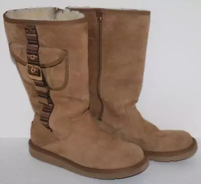 UGG Women's Boots Retro Cargo Pocket Chestnut Shearling #1895 Size 8 FREE SHIP! • $139.99