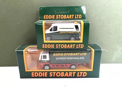 Corgi Eddie Stobart Ford Transit Van & Ford Container Truck • £15