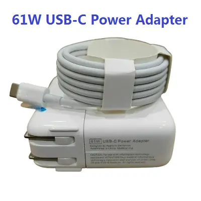 Genuine APPLE MacBook Pro 61W USB-C Power Adapter Charger With Cable A1718 A1947 • $25.50