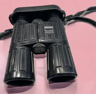 Zeiss Binoculars West Germany 10x40 B T* Working  264544 Zeiss Strap Eye Guard • £375