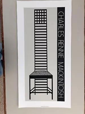 £283.06 • Buy CHARLES RENNIE MACKINTOSH,‘BLACK CHAIR' MEGA RARE 1990’s SERIGRAPH