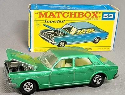 Matchbox - #53 Ford Zodiac Green With Box • $99