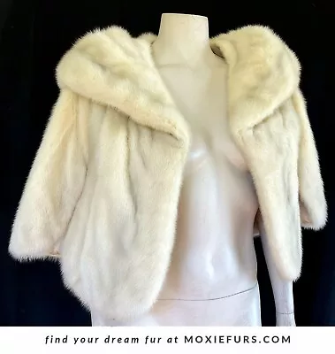 Blonde MINK Fur Stole Winter Wedding Cape Bridal Capelet Bolero Tourmaline • $292.50