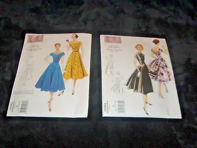 2 Vogue Vintage Model Patterns V1043 V1084 50's Style Dresses 14 16 18 20 Uncut • $28.97