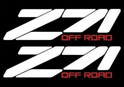 Z71 Off Road Vinyl Set Of 2 Decal / Sticker Chevy Truck Silverado 1500 WHITE • $13.08