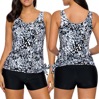$37.95 • Buy Women's Bikini Sporty Tankini Sets With Boy Shorts Swimwear Two Piece Swimsuits