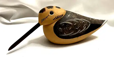 $62.96 • Buy Fine Vintage Hand Carved Wood Shore Bird Signed American Woodcock