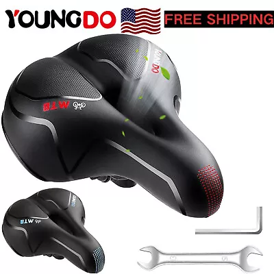 YOUNGDO Universal Bike Seat - PU Padded Leather Bicycle Seat Shock Waterproof • $29.99