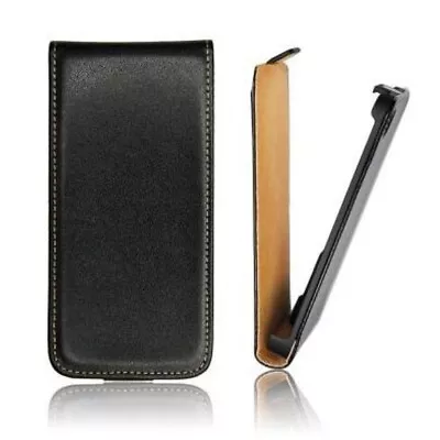 Pouch Case Cover Faux Leather Black Flip Leather Case For LG (E610) L5 • £8.93