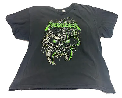 VINTAGE 90s METALLICA Band Creepy Scary T Shirt Size XL Black • $337.20