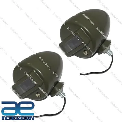Pair Blackout Cat Eye Marker Light WWII For Willys MB Ford GPW G503 12V Bulb GEc • $101.18