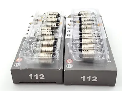 Lot Of 2 Boxes Of 10 CEC #112  Miniature Lamps .26 Watts 1.2 Volt Screw In Base • $16.99