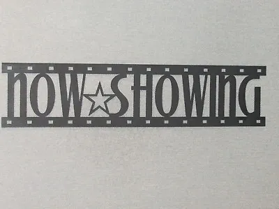 NOW SHOWING Movie Film Strip Wood Wall Words Hanging Sign Art Decor Reel • $29.95