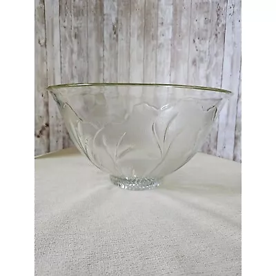 Vintage Indiana Glass Pebble Leaf Punch Bowl 14.25  X  7.25  • $75