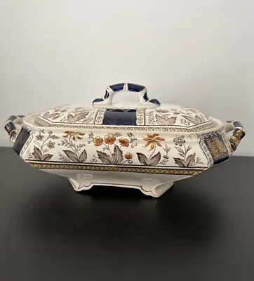 Antique Serving Dish Vegetable Tureen Sampson Hancock & Sons Norman 19th Century • £16