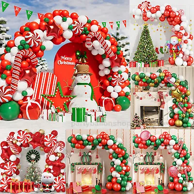 £5.99 • Buy Merry Christmas Balloon Garland Arch Kit Set Latex Ballon Party Xmas Decoration