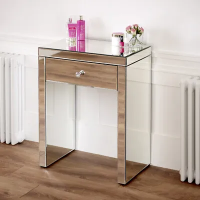 £169 • Buy Venetian Mirrored Compact 1 Drawer Console Table - Small Narrow Dressing - VEN16