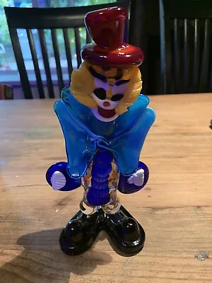 Vintage Glass Clown Murano Made Italy Collectible Figurine • $20