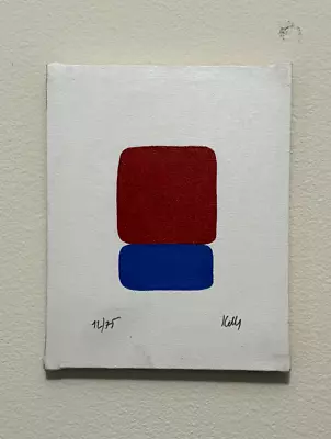 Ellsworth Kelly PAINTING - Rouge-orange Sur Bleu (Red-orange Over Blue) • $475