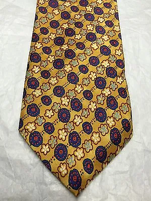 Robert Talbott Men's Tie Yellow With Colorful Flower 4 X 61 • $24.48