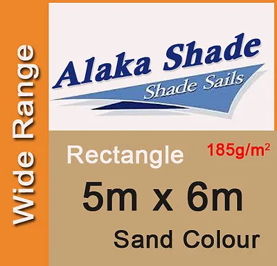 $154 • Buy New Shade Sail - Sand Colour Rectangle 5x6m, 5m X 6m, 5 By 6m, 5 X 6m, 5mx6m