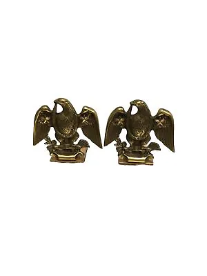 Vintage Baldwin Brass Eagle Set Of Two Bookends Solid Forged Brass USA • $32