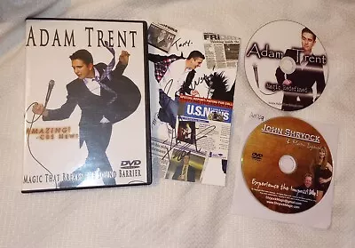 2 DVD Lot Signed Adam Trent & John Shyrock Magic Magician Promo • £38.59