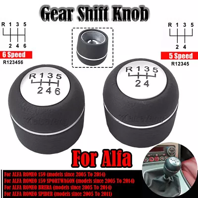 MT 5/6 Speed For Alfa Romeo 159/Spider/Brera Car Leather Gear Shift Stick Knob • $31.19