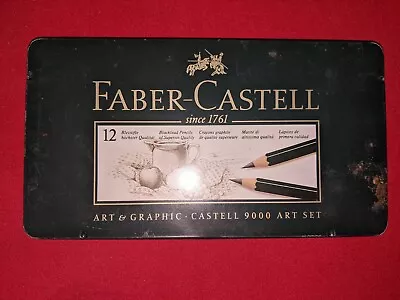 Used Art Sketch Drawing  Pencils 12 Count Faber-Castell 9000 Germany B H F • $9.99