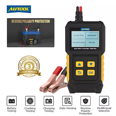 Car Battery Tester 8V~20V Battery Charging Cranking Resistance Analyzer 2000CCA • $19.99