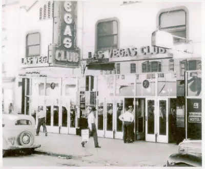 Vintage 1940 LAS VEGAS CLUB Casino Freemont St Nevada 9-1/2  X 8-3/4  Photo • $12.95