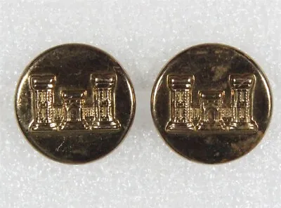 U.S. Army Enlisted Collar Pin Set: - Engineer (stamped C/b) • $6.95