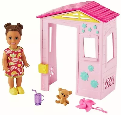 [NEW] Barbie Skipper Babysitters Inc Toddler Girl Doll And Playhouse Playset • $12.99