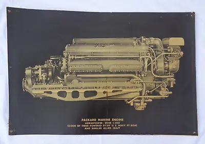 Packard Marine Engine Advertising Promo Navy PT Boat Poster/Vintage/Original • $118