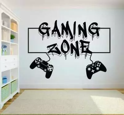 £8.03 • Buy Xbox One Ps4 PS5 SWITCH Gamer Gaming Zone Controller Wall Vinyl Sticker V668