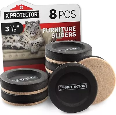 Felt Furniture Sliders For Hardwood Floors X-PROTECTOR 8 PCS 3 ½” - Furniture • $14.99