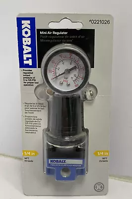 Kobalt Mini Air Regulator 1/4  0 To 125 PSI NPT Threads 0221026 • $25